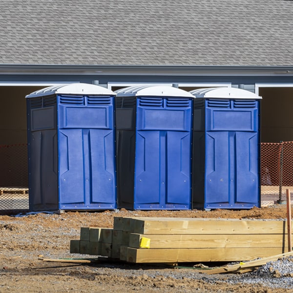 how often are the portable restrooms cleaned and serviced during a rental period in Smithshire IL